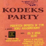Kodeks Party – 25 X 2012r. – Dream Club – Zapraszamy!